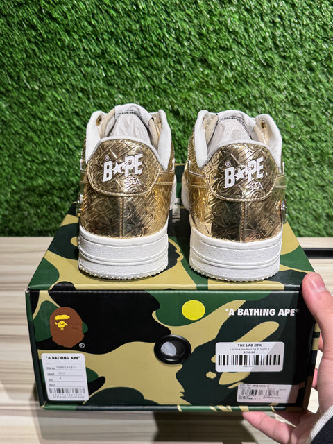 A Bathing Ape Bape Sta #5 Gold Sz 8
