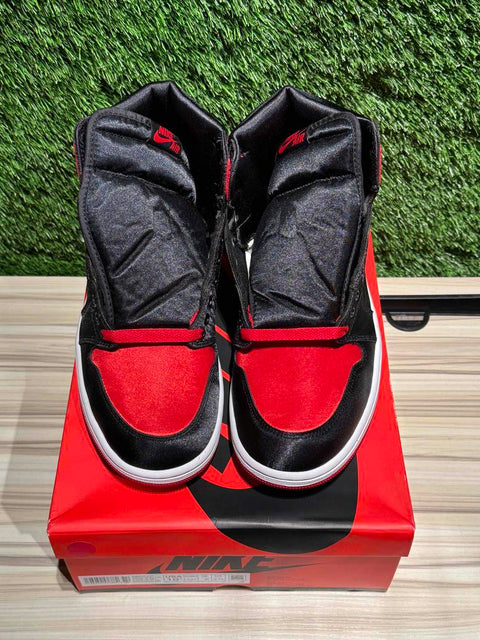 Jordan 1 Retro High OG Satin Bred (Women's) Sz 9M/10.5W,