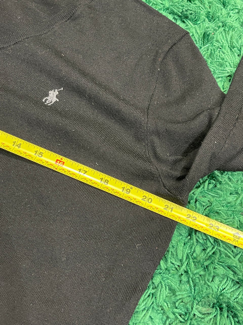 Polo Ralph Lauren black V-neck Sweater Merino Wool