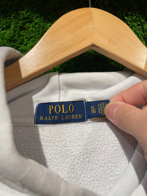 White Polo Ralph Lauren Camo Spellout Hoodie Sz XL