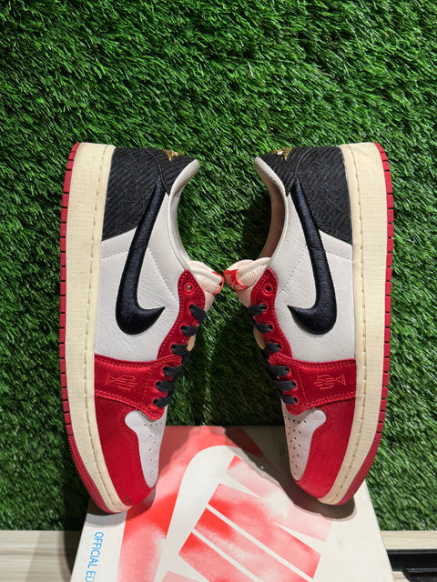 Jordan 1 Retro Low OG Trophy Room Rookie Card Away Sz 9M