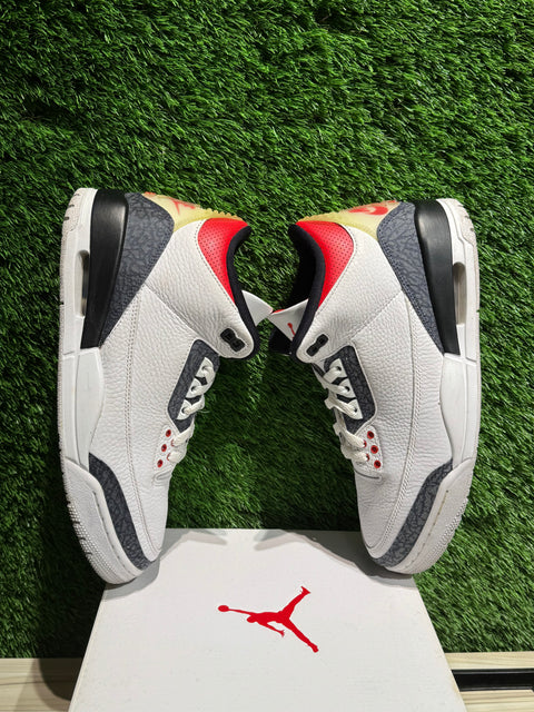 Jordan 3 Retro SE Fire Red Denim (2020) Sz 10M