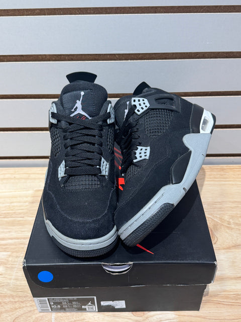 Jordan 4 Retro SE Black Canvas Sz 9M