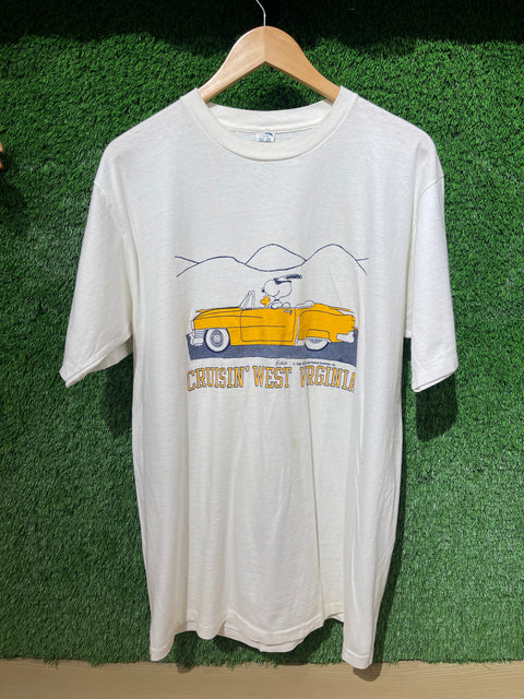 Vintage Snoopy West Virginia Tee Sz L