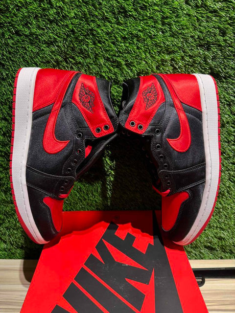 Jordan 1 Retro High OG Satin Bred (Women's) Sz 9M/10.5W,