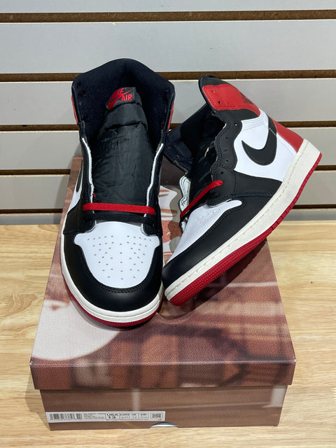 Jordan 1 Retro High OG Black Toe Reimagined Sz 13