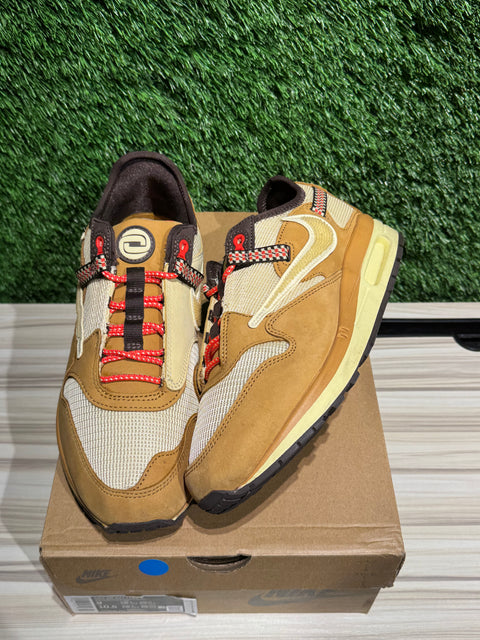 Nike Air Max 1 Travis Scott Cactus Jack Wheat Lemon Drop Sz 9M.