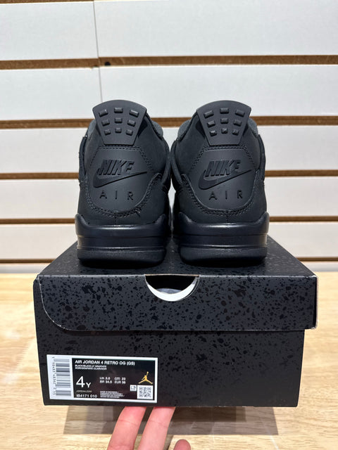 Jordan 4 Retro Black Cat (2025) (GS) Sz 4Y
