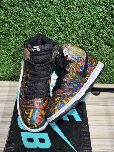 Nike SB Dunk High Concepts Stained Glass Sz 11.5