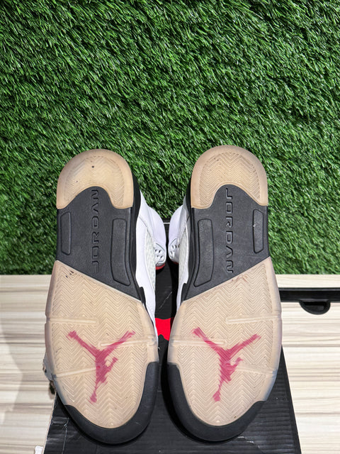 Jordan 5 Retro Fire Red Silver Tongue (2020) (GS) Sz 6Y
