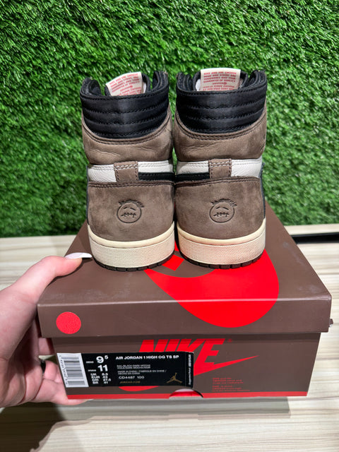 Jordan 1 Retro High OG SP Travis Scott Mocha Sz 9.5M