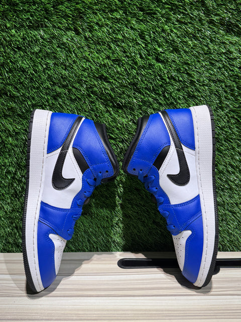 Jordan 1 Mid Game Royal White Black (GS) Sz 7Y