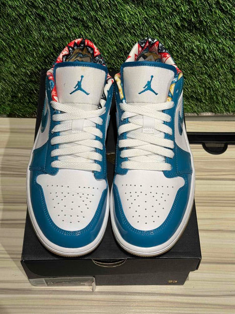 Jordan 1 Low SE Barcelona Cyber Teal Sz 8.5M