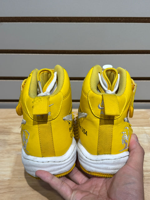 Nike Air Force 1 Mid SP Off-White Varsity Maize Sz 10.5
