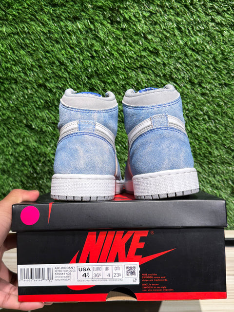 Jordan 1 Retro High Hyper Royal Smoke Grey (GS) Sz 4.5Y