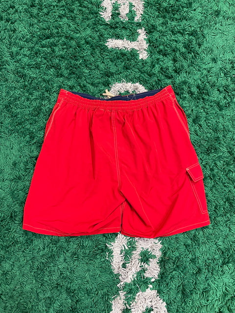 Polo Ralph Lauren Red Swim Shorts Cargo Pocket Board Trunks