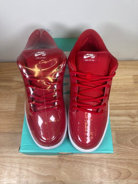 DS Red Patent Leather SB Dunk Sz 13