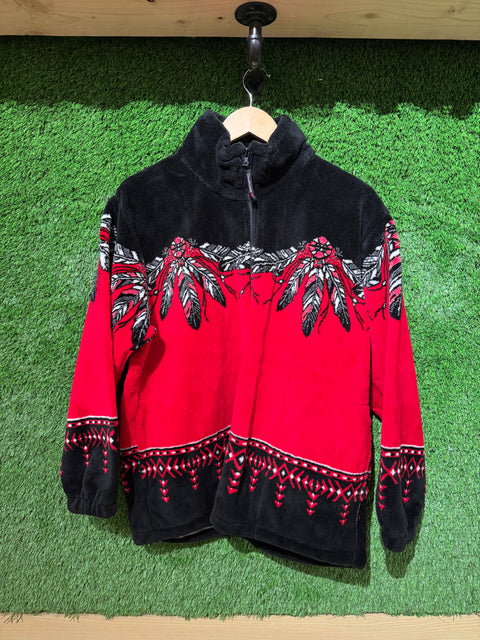 VTG Rare Coastlines Native Full Zip Fleece Sz S