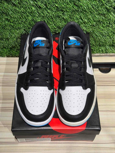 Jordan 1 Retro Low OG Black Dark Powder Blue (Women's) Sz 7M/8.5W