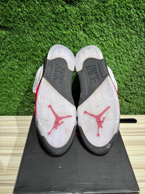 Jordan 5 Retro Fire Red Silver Tongue (2020) Sz 13
