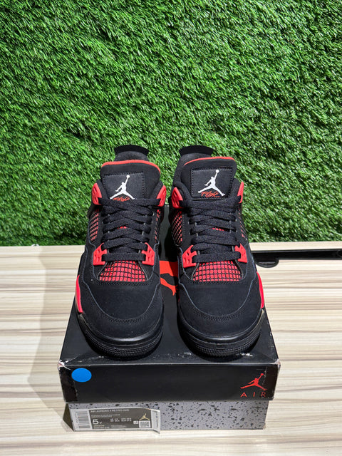 Jordan 4 Retro Red Thunder (GS) Sz 5Y