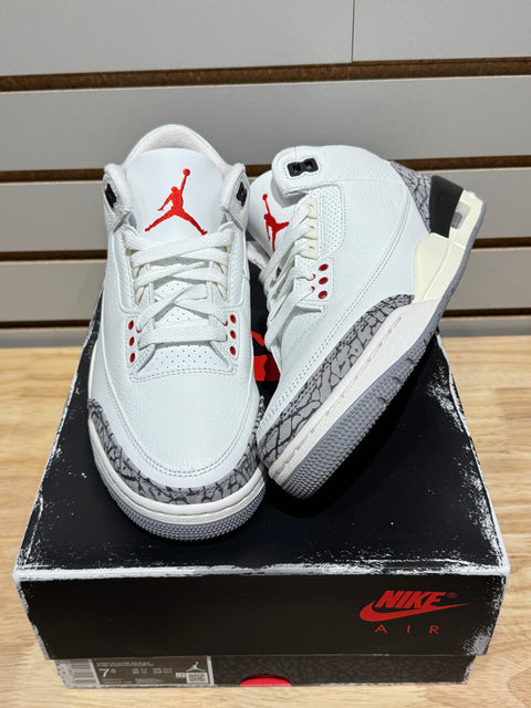 Jordan 3 Retro White Cement Reimagined Sz 7.5