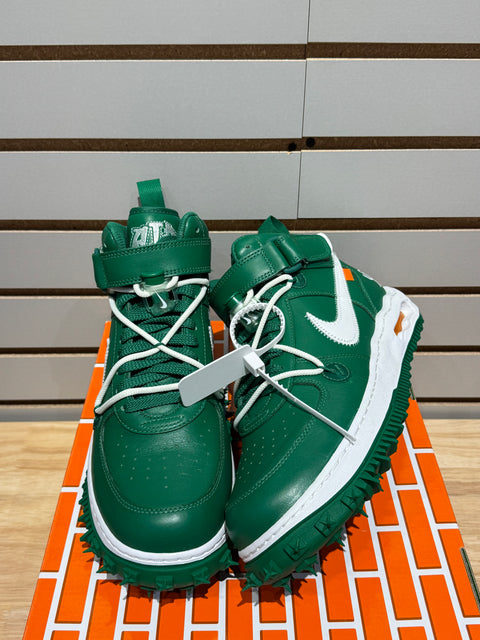 Nike Air Force 1 Mid Off-White Pine Green Sz 10