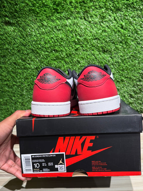 Jordan 1 Retro Low OG Black Toe (2023) Sz 10