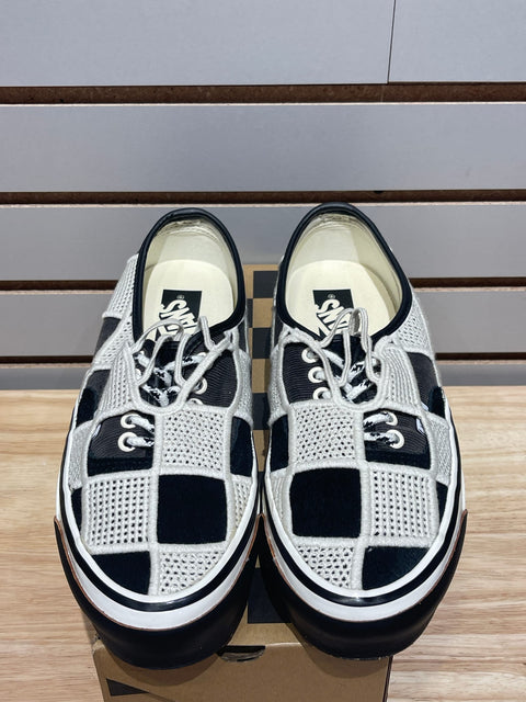 Vans LX Authentic 44 Shell Knit Black Egret Sz 8.5