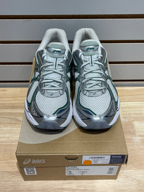 ASICS GT-2160 White Shamrock Green Sz 9M
