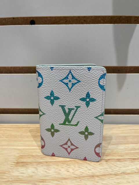 Louis Vuitton Pocket Organizer Monogram Iridescent Gradient Grey