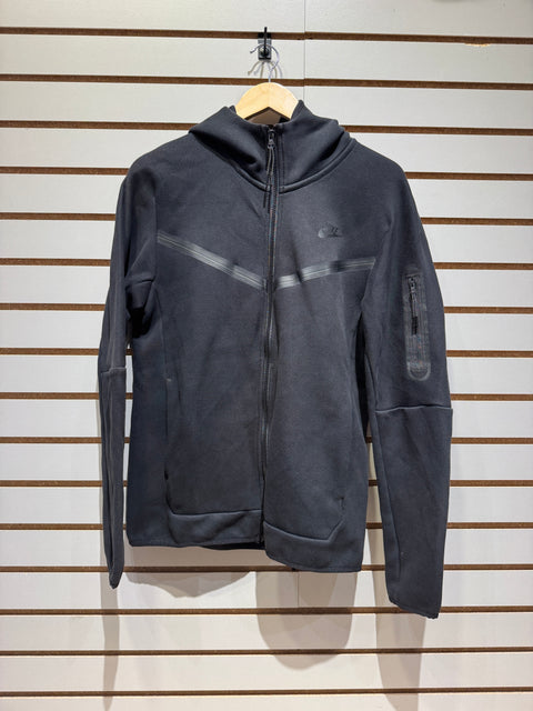 Nike Tech Fleece Black Hooded Sweatshirt Sz S