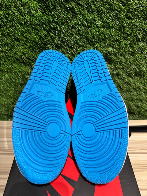 Jordan 1 Retro Low OG Black Dark Powder Blue (Women's) Sz 7.5W/6M