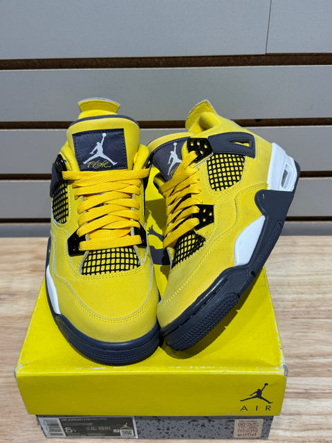 Jordan 4 Retro Lightning (2021) (GS) Sz 5Y