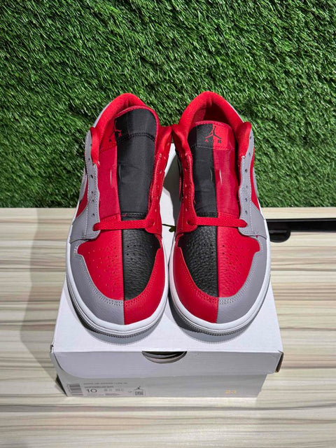 Jordan 1 Low SE Homage Split Gym Red Cement Grey (W) Sz 10W/8.5M