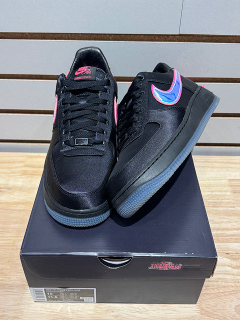 Nike Air Force 1 Low Breast Cancer Awareness Black Hyper Pink Sz 10