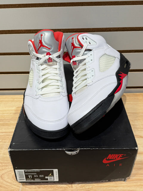 Jordan 5 Retro Fire Red Silver Tongue (2020) Sz 11