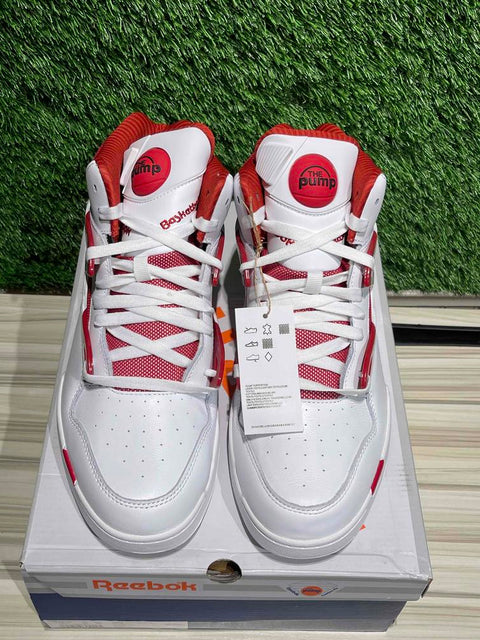 Reebok Pump Omni Zone II White Vector Red Sz 10.5M