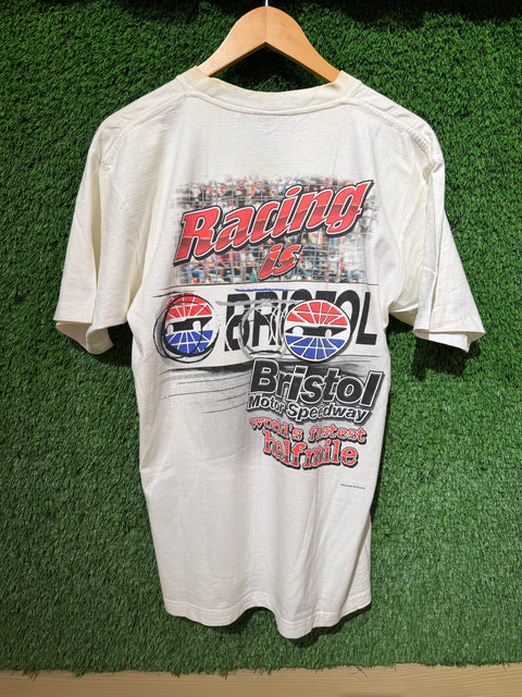 Vintage Bristol Motor Speedway "Rubbing is Racing" Tee Sz L