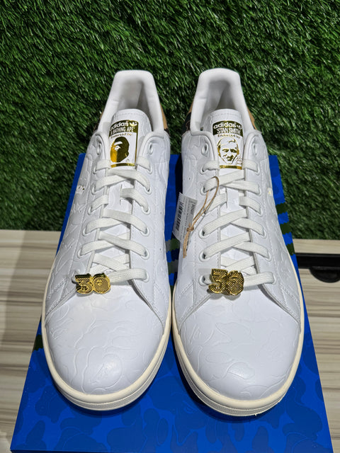 adidas Stan Smith Bape 30th Anniversary White Sz 12