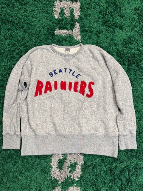 Ebbets Field Flannels Seattle Rainiers Pullover Crewneck Sz L