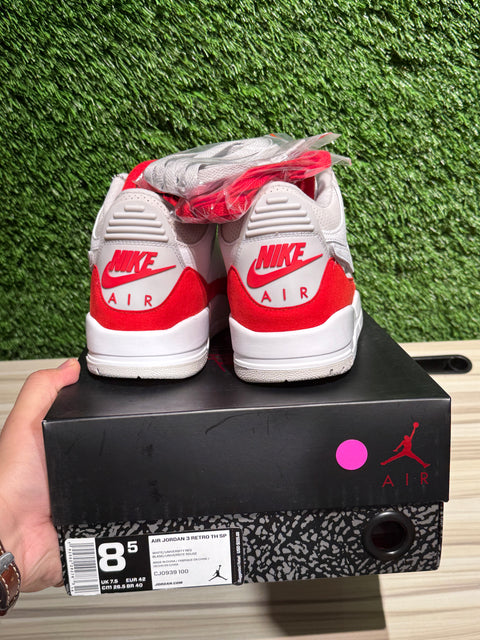 Jordan 3 Retro Tinker White University Red Sz 8.5