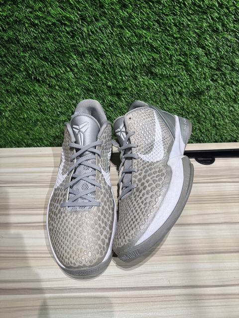Nike Kobe 6 Metallic Silver Metallic Silver White Sz 11.5