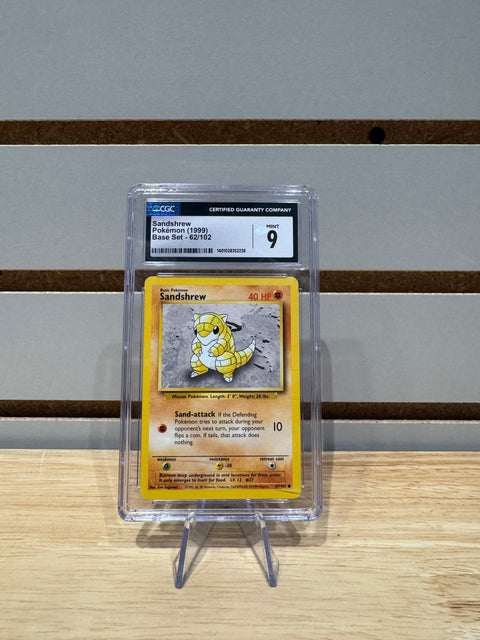 Sandshrew Pokemon (1999) Base Set - 62/102 CGC MINT 9