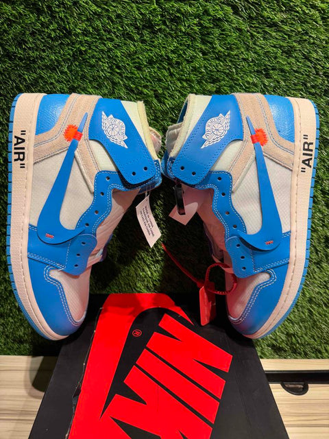 Jordan 1 Retro High Off-White University Blue Sz 10.5..