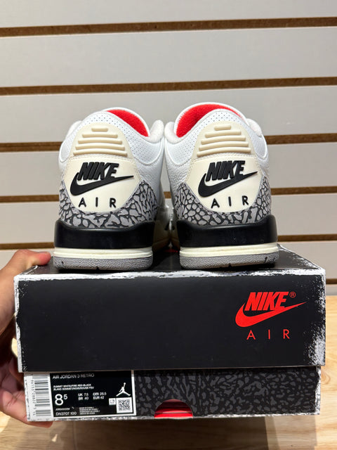 Jordan 3 Retro White Cement Reimagined Sz 8.5M