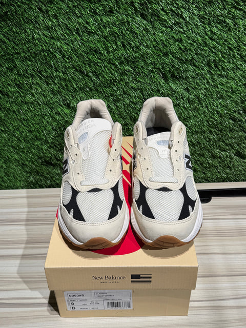 New Balance 993 MiUSA Teddy Santis Sea Salt Black Sz 9