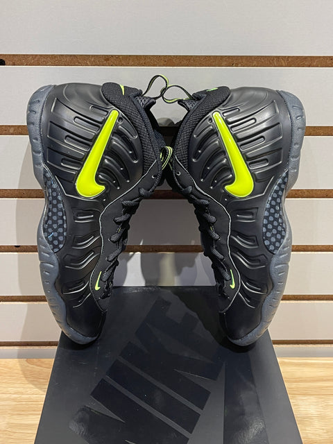 Nike Little Posite Pro Black Voltage Yellow Sz 7Y