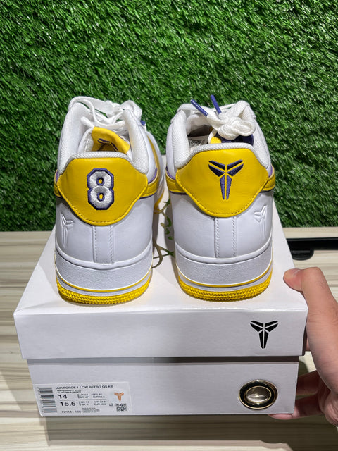 Nike Air Force 1 Low Retro QS Kobe Bryant Lakers Home Sz 14M