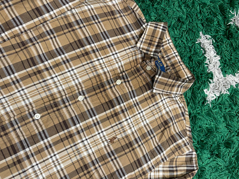 Polo Ralph Lauren Shirt Classic Fit Brown Plaid Button Down